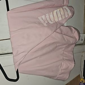 NWT Puma 3x pink legging with puma on lower calf with floral design in letter